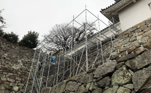 明石城櫓補修工事
